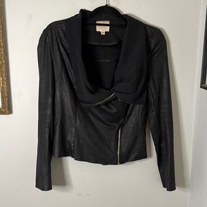 Silence + Noise Vegan Suede Moto Jacket Small